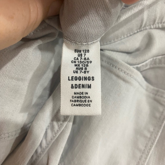 H&M DENIM JEGGINGS grey 7 y👖 grey - Picture 4 of 6